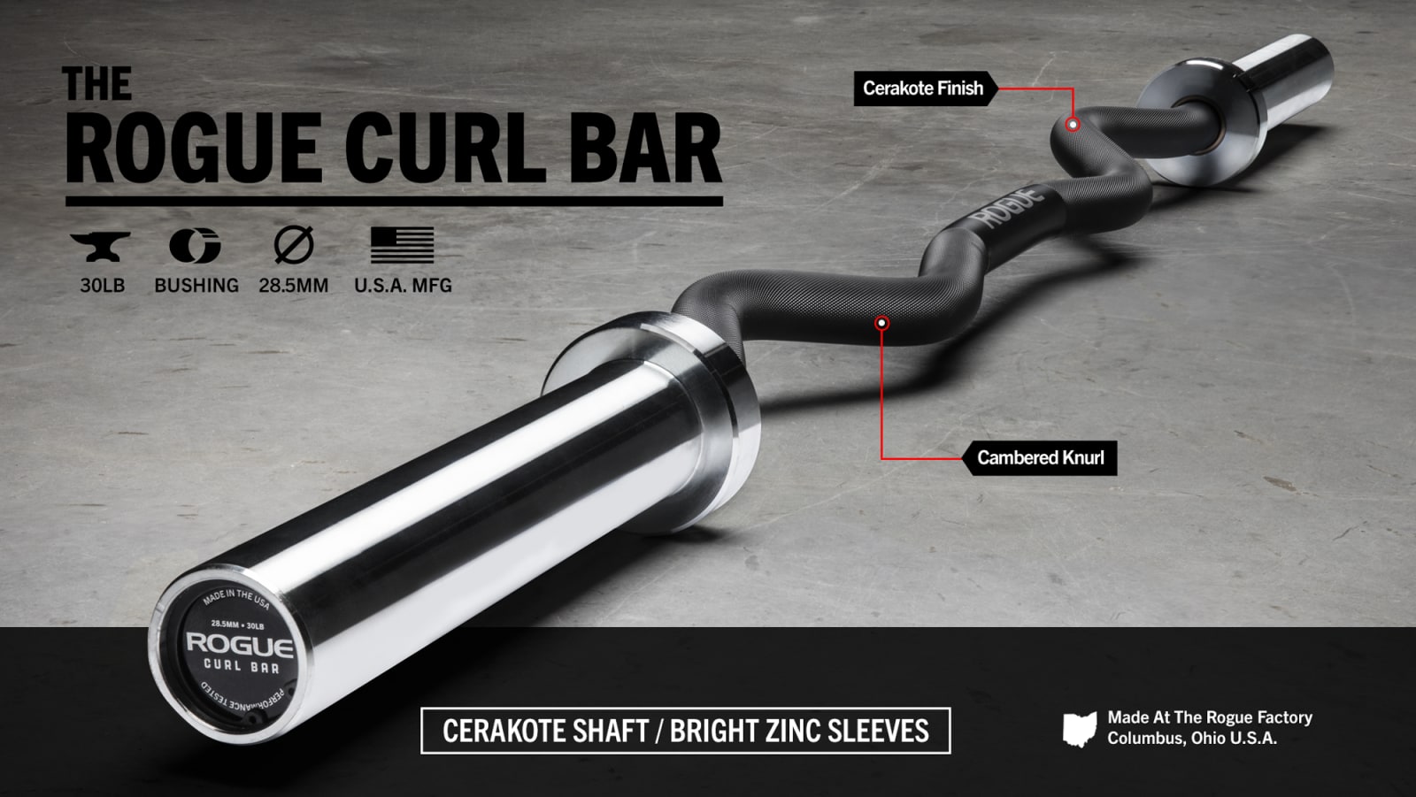 Rogue fitness cerakote bar sale